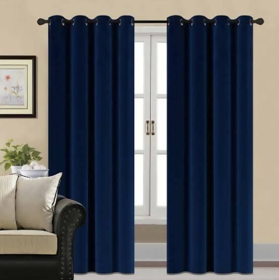 Plain velvet curtains 1 piece - ValueBox