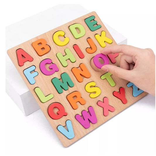 Capital ABC Alphabets - Thick Wooden 3D Board Puzzle - 20 cm - ValueBox