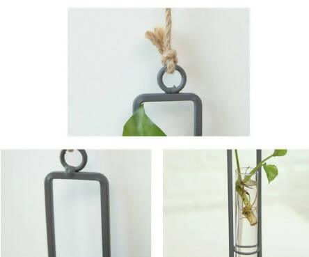 3pcs Decoration Flower Wall Vase Flower Glass Tube Vases Glass Container Wall Hanging Air Plant Flower Bottle Vase - ValueBox