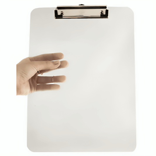 Transparent Plastic Clipboard With Metal Clip, (9 X 12.5) for Mdcat Paper/exam