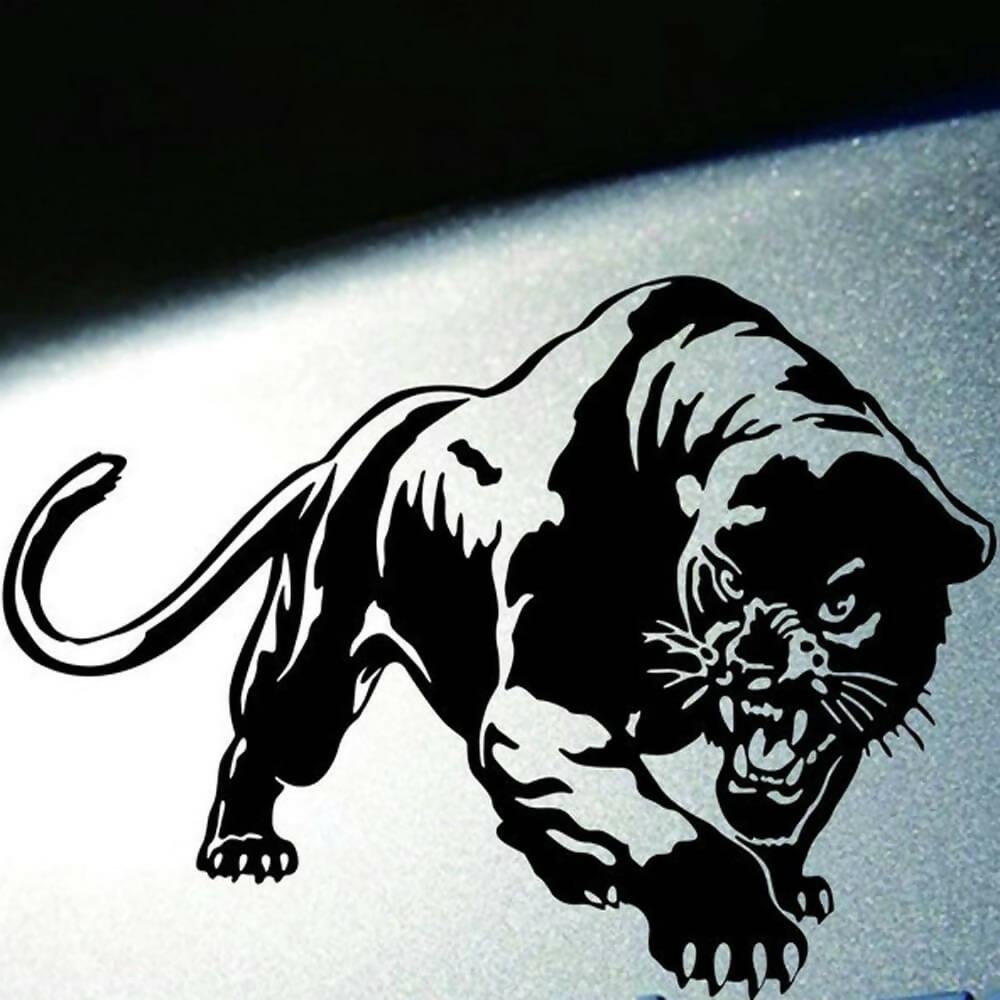 Wild Panther (Black) 20*13cm Vinyl Sticker for Car, Bike, Laptop, etc. Auto Styling Car Decal Stickers, Car Decoration - ValueBox