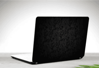 Black Pattern Laptop Skin Vinyl Sticker Decal, 12 13 13.3 14 15 15.4 15.6 Inch Laptop Skin Sticker Cover Art Decal Protector Fits All Laptops - ValueBox