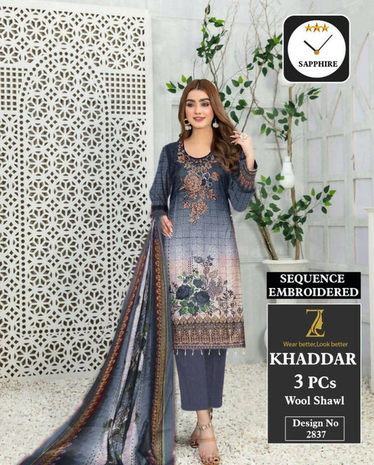 Mix Brand Fabric Khaddar Suit