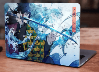 Anime, Demon Slayer, Kimetsu No Yaiba, Giyuu Tomioka Laptop Skin Vinyl Sticker Decal, 12 13 13.3 14 15 15.4 15.6 Inch Laptop Skin Sticker Cover Art Decal Protector Fits All Laptops - ValueBox