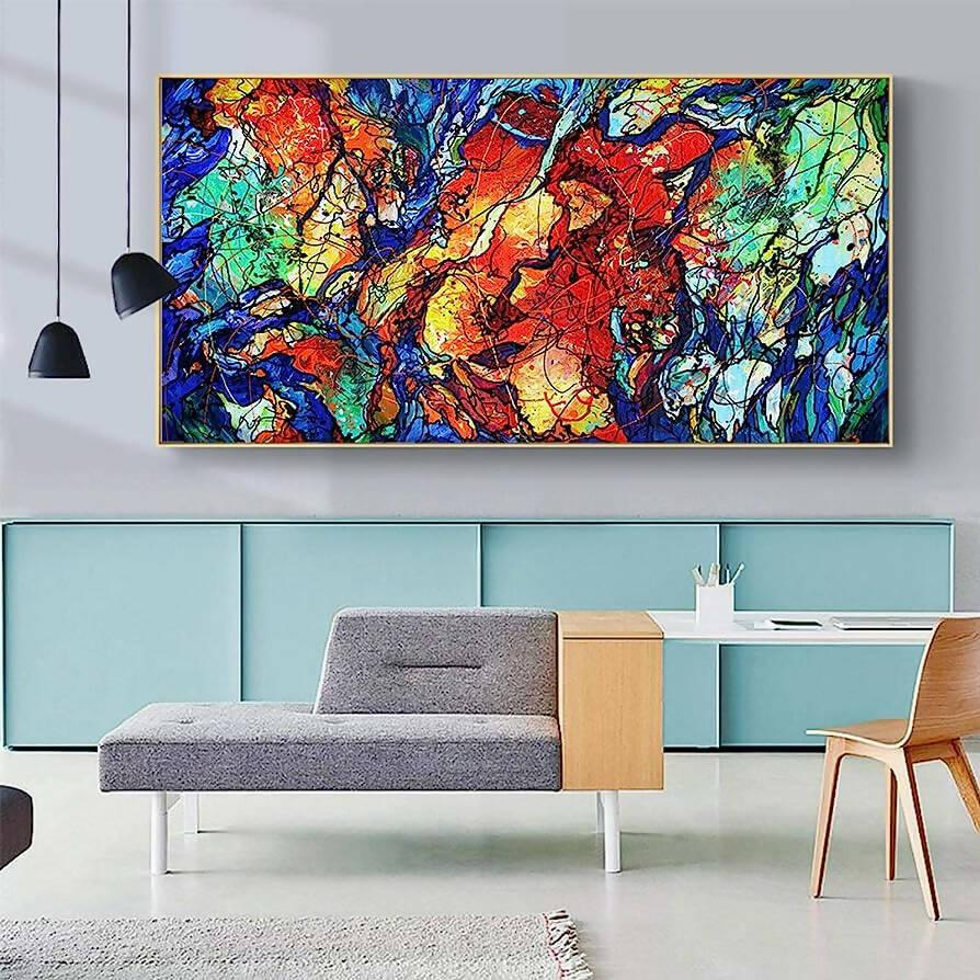 Home & Wall Decor Painting Colorful Scattered Cards | Canvas Poster Wall Art - ValueBox