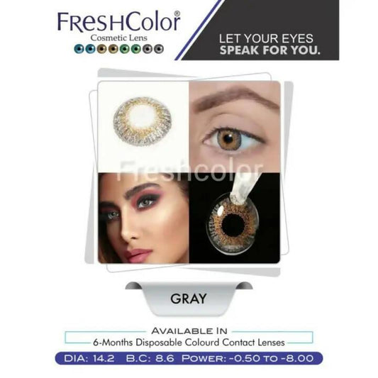Customized Eyesight Contacts Lenseses Fresh Color Extanded Wear Eyesight Contact Lenses Eye Weak Power Contact Lenses GREY Color Available In Power -0.50 ~ -8.00