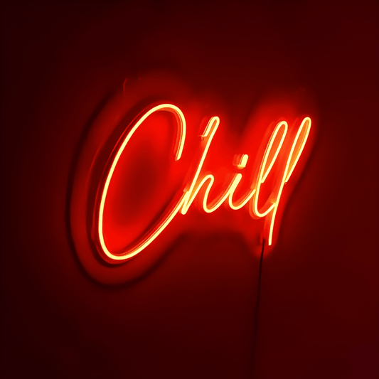 Chill Neon Sign Board Glow Neon Light Wall Signboards Led Sign Boards for Shop Restaurant Room Decoration - ValueBox