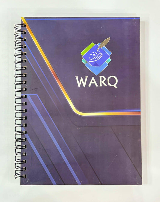 WARQ SPIRAL NOTEBOOK A4 SIZE HARD COVER IMPORTED PAPER ( MUSA AL-KHAWARIZMI) - ValueBox