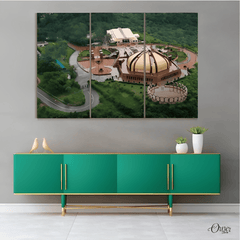 Islamabad Monument Bird View (3 Panels) | Architecture Wall Art - ValueBox