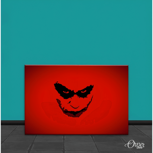 joker Minimal Face In Red | Movies Poster Wall Art - ValueBox