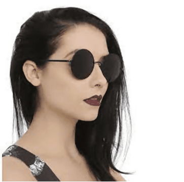 Round Sunglasses Black Frame Black Lens For Man & Woman