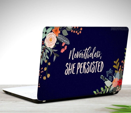 Woman She Motivational Quote Laptop Back Skin - ValueBox