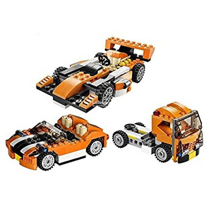 Decool: Architect Creator - 3 in 1 - Orange Sunset Speeder Race Car Building Blocks Set - 3108 - ValueBox