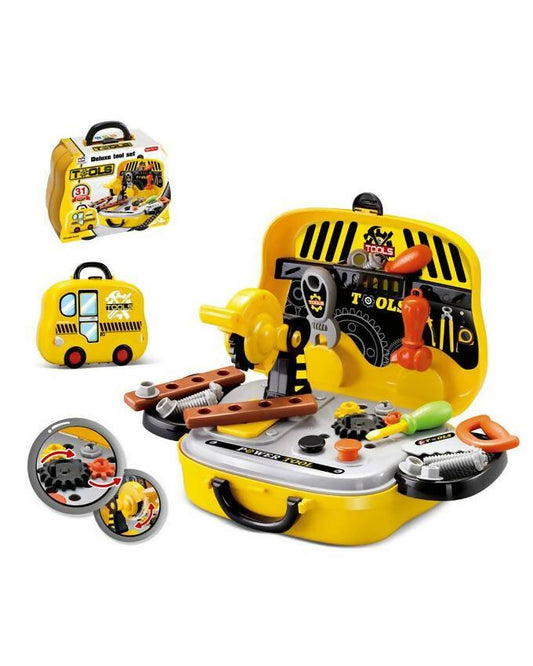Construction Tools Pretend Play Set Briefcase - Yellow - ValueBox