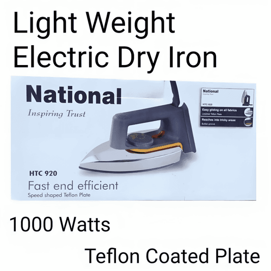 Electric Dry Iron Teflon Coated Plate HTC920 - ValueBox