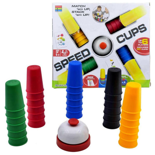 Quick Cups Games For Kids,classic Speed Cup Game For Parent-child Interactive Stacking Cups Game With 24 Picture Cards - ValueBox