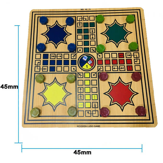 Ludo Family Wooden Baord game 45mm -18 Inches