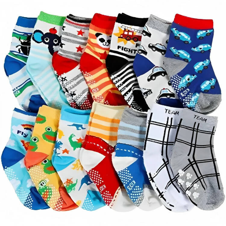 Pack Of 6 Multicolor Socks For New Born To 1 Year Old Unisex Babys
