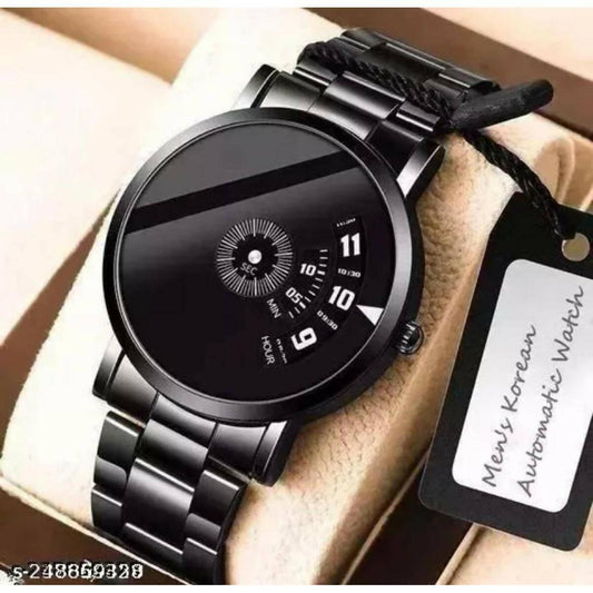 Black Stainless Steel Casual Watch for Man