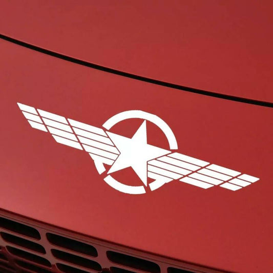 2Pcs (White) Star Style Waterproof car stickers - ValueBox