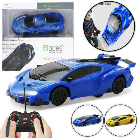 Remote Control Lamborghini Wall Climber Rechargeable Stunt Car With Front Lights - Assorted Color - ValueBox