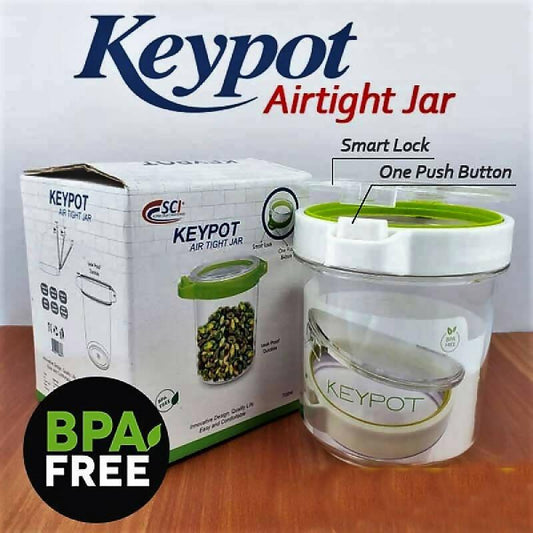 Keypot Smart Airtight Jar | High Quality Product Kitchen Gadgets With Free Gift - ValueBox