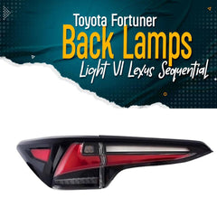 Toyota Fortuner V1 Lexus Sequential Back lamps Light - Model 2016-2021 - Fortuner LX570