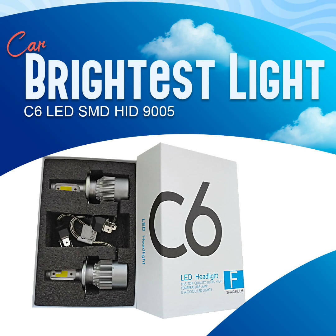 Car Brightest Light C6 LED SMD HID 9005 - For Head Lights | Headlamps | Car Front Light