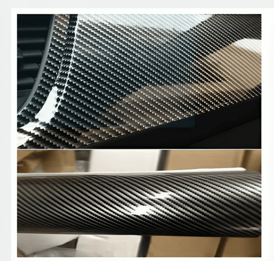 Car Styling30cm*150cm Glossy Black 5D Carbon Fiber Vinyl film Car Wrap With Air Free Bubble cars bikes laptop Sticker Accessories - ValueBox