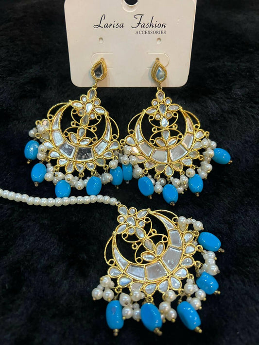 White Stone Bindiya Earrings for girls