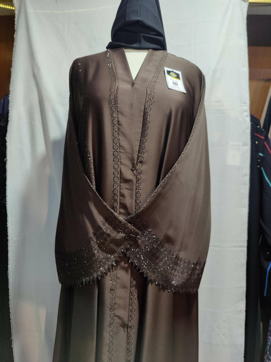 front open pearl abaya - ValueBox