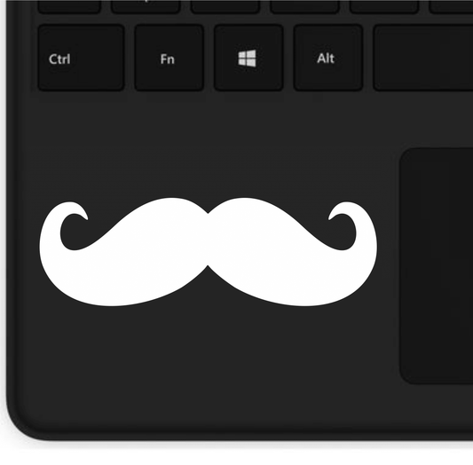 Mustache Laptop Sticker Decals, Mooch, Daarhi mooch Laptop Stickers by Sticker Studio