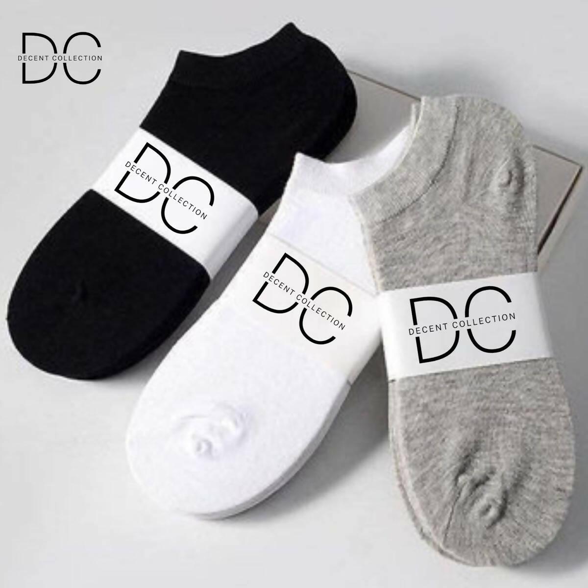 Pack Of 4 Pairs Ankle Socks For Men Women - Random colors - ValueBox