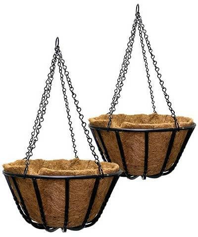 Pack of 2 Hanging Basket metal frame size 12 For Garden (Outdoor) Decor