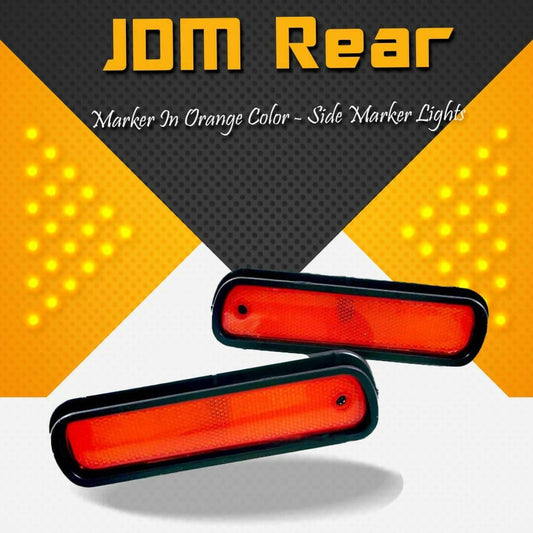 JDM Rear Marker in Orange Color - Side Marker Lights | Car External Lights Warning Tail Light | Turn Signal LED Marker Light
