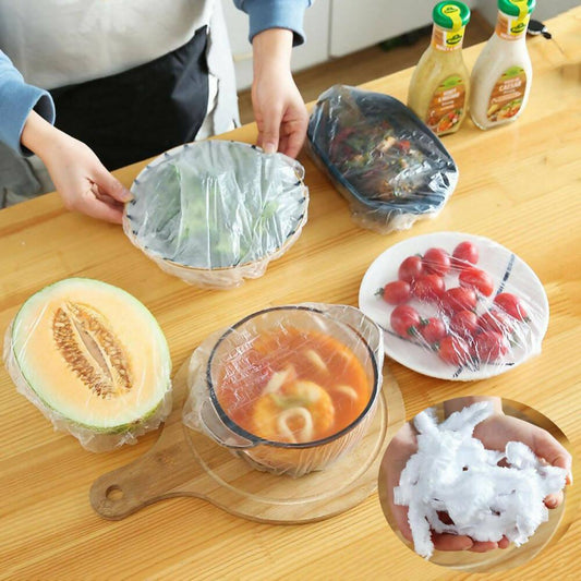 Disposable Plastic food cover Pot Caps Made of Plastic Bowls Cups Dust Cover for Vegetables Fresh Protection or For Home