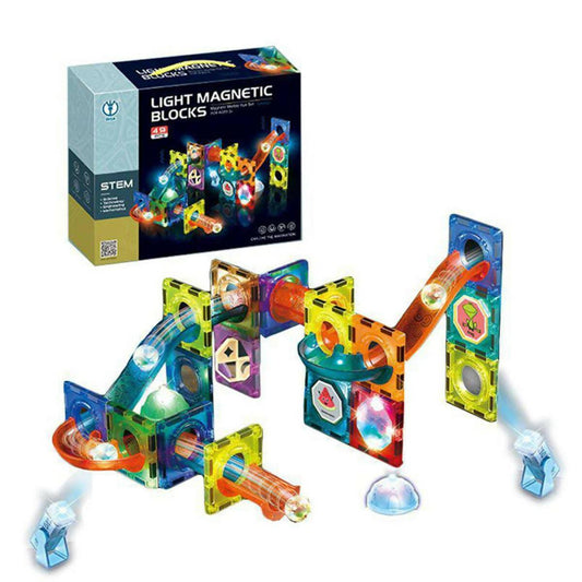 Planet X - STEM Magic Magnet Blocks - 49 Pieces of Marvelous Marble Run Fun for Kids - ValueBox