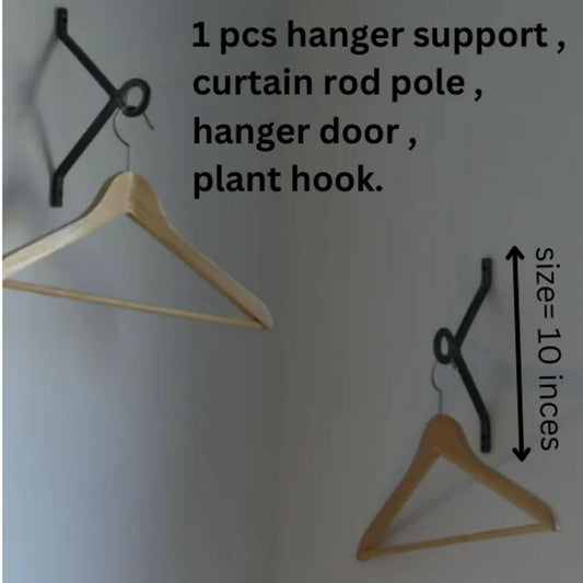 1 pcs Hanger stand, curtain rod pole, hanger door, flower pot hook Wall Mount Cloth Hanger