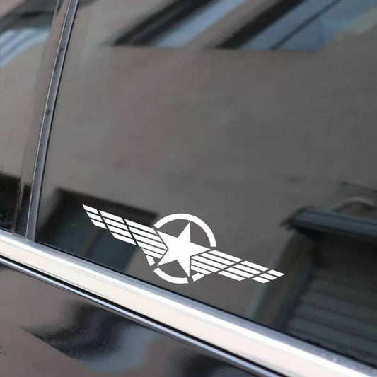 2Pcs (White) Star Style Waterproof car stickers - ValueBox