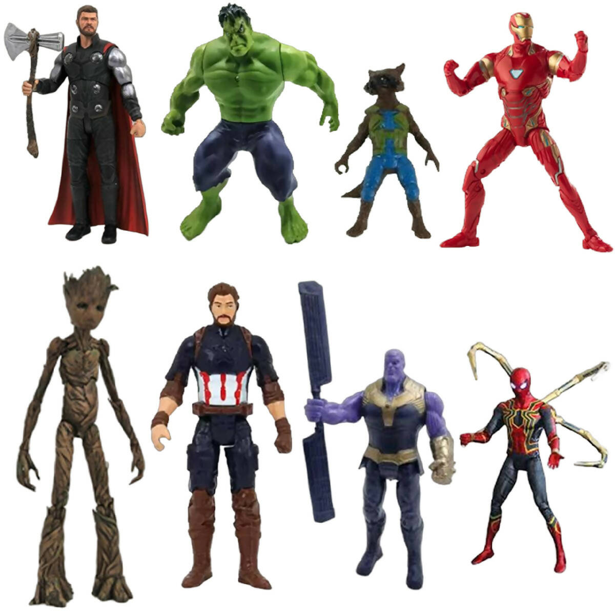 Marvel avengers Legends Series 8pcs action figures set Collectible toys for kids