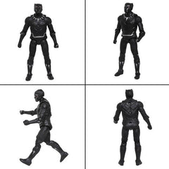 Black Panther Marvel Avengers Plastic Claw With Action Figure - Hand Contractible Pop After Pressing And Character With Light Toy For Kids