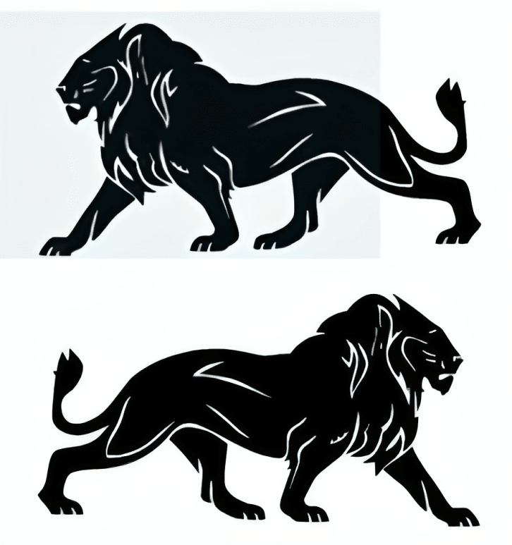 2PCS Car Stickers (BLACK) Lions Running Animals Creative Decals For Tail Windshield Vinyls Auto Tuning Styling 25x13cm Car Stickers Walking Tiger Creative Decals Design Waterproof Auto Tuning Styling Bumper Truck Decal Vinyl car sticker Car acces - ValueBox