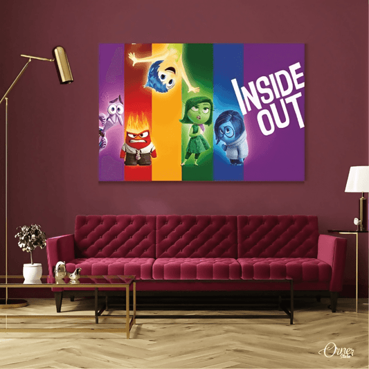 Home Decor & Wall Decor Painting Inside Out Colorful Movie Poster | Movie Poster Wall Art - ValueBox