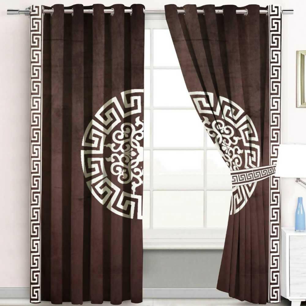 Velvet embroidery curtain Pack of 2 - ValueBox