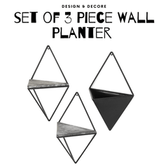 Indoor Wall Planter and Wooden Wall Display Shelves with Black Metal Frames Metal - ValueBox