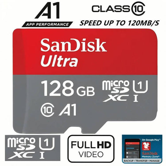 Ultra 128GB MicroSDXC UHS-I 120mbps Card Class 10 A1 XC-I U-1