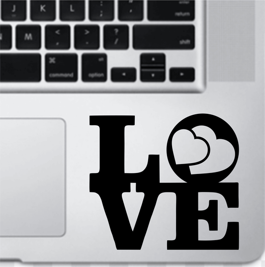 Love Vinyl Decal Laptop Sticker, Laptop Stickers for Boys and Girls, Bike Stickers, Car Bumper Stickers by Sticker Studio