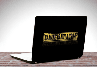 Gaming is Not a Crime - Gaming Stuff Laptop Skin Vinyl Sticker Decal, 12 13 13.3 14 15 15.4 15.6 Inch Laptop Skin Sticker Cover Art Decal Protector Fits All Laptops - ValueBox