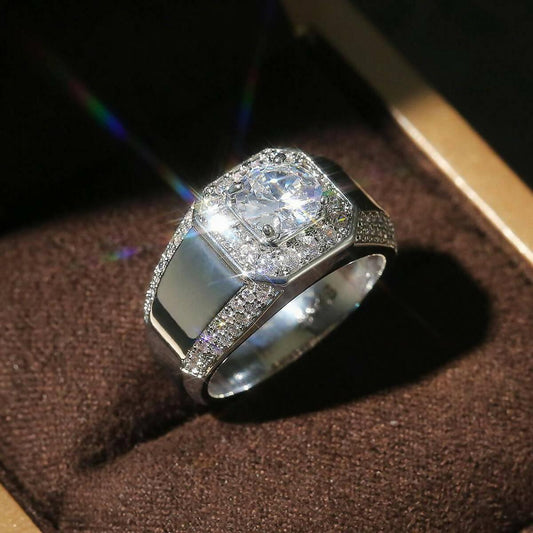 Male Wedding Ring Cubic Zircon - ValueBox