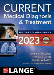 Current Medical Diagnosis & Treatment 2023 Matt Paper - ValueBox